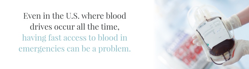 Having fast access to blood in an emergency can be a problem